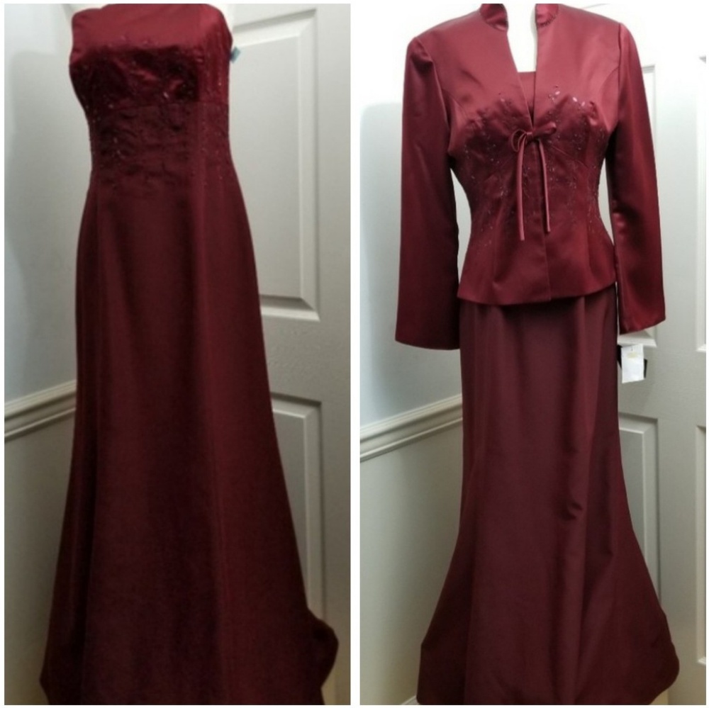Strapless Gown +Jacket, Dusk Collection 2pc, Lk 8 - Picture 1 of 8
